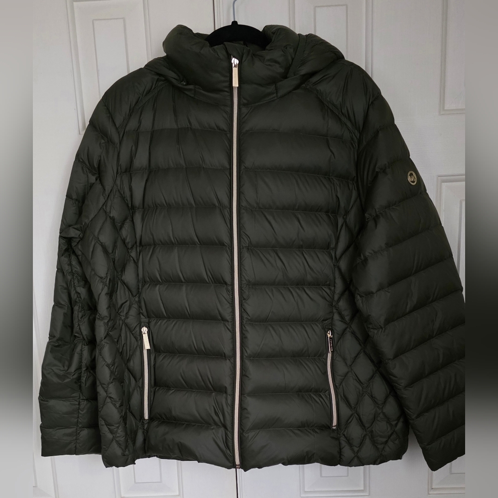 Michael Kors Olive Puffer Jacket
